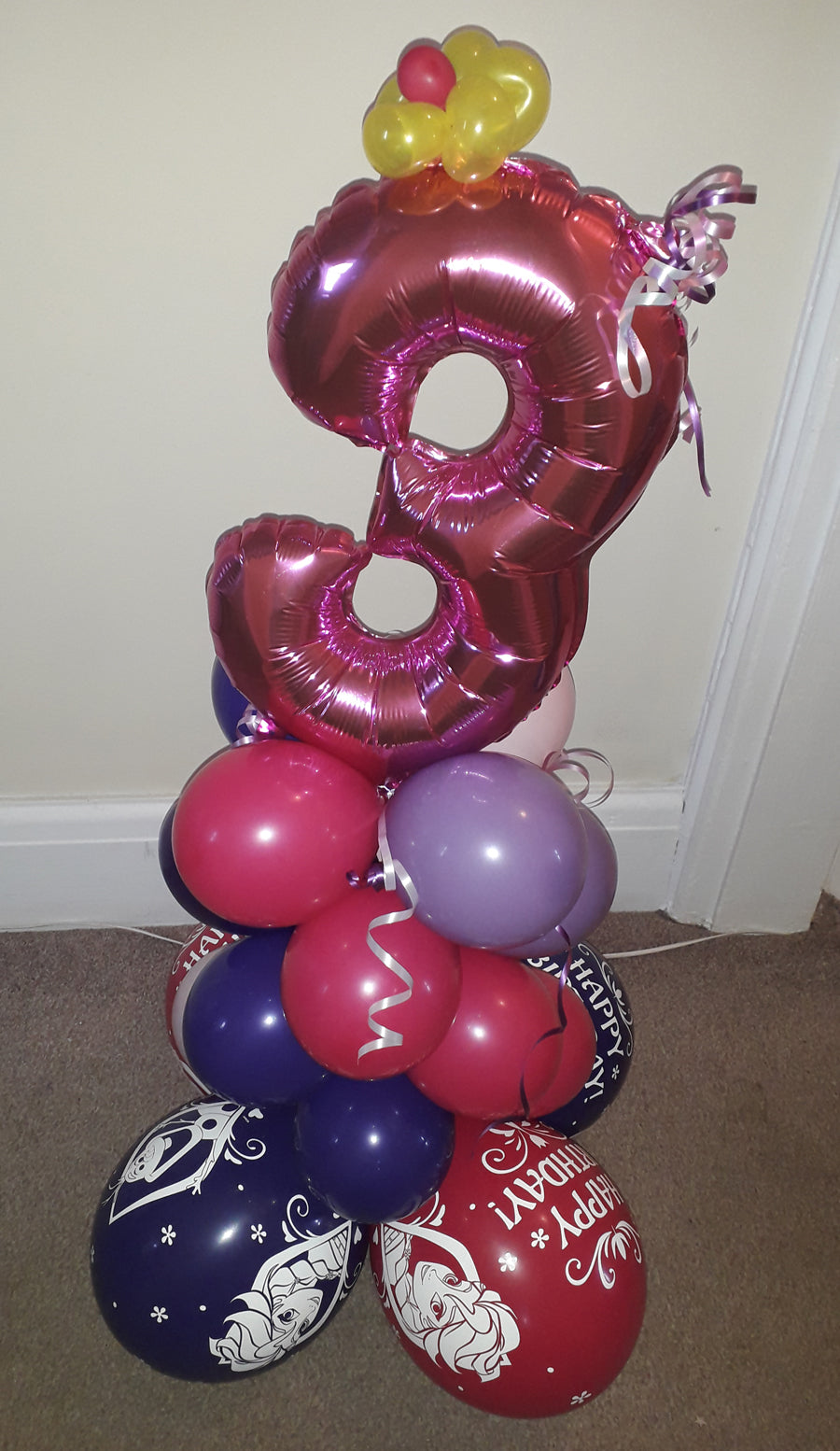 16" Numbers Or Letter On A balloon Stack
