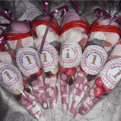 Personalised Party Sweet Cones X6 (price shown 6 bags)