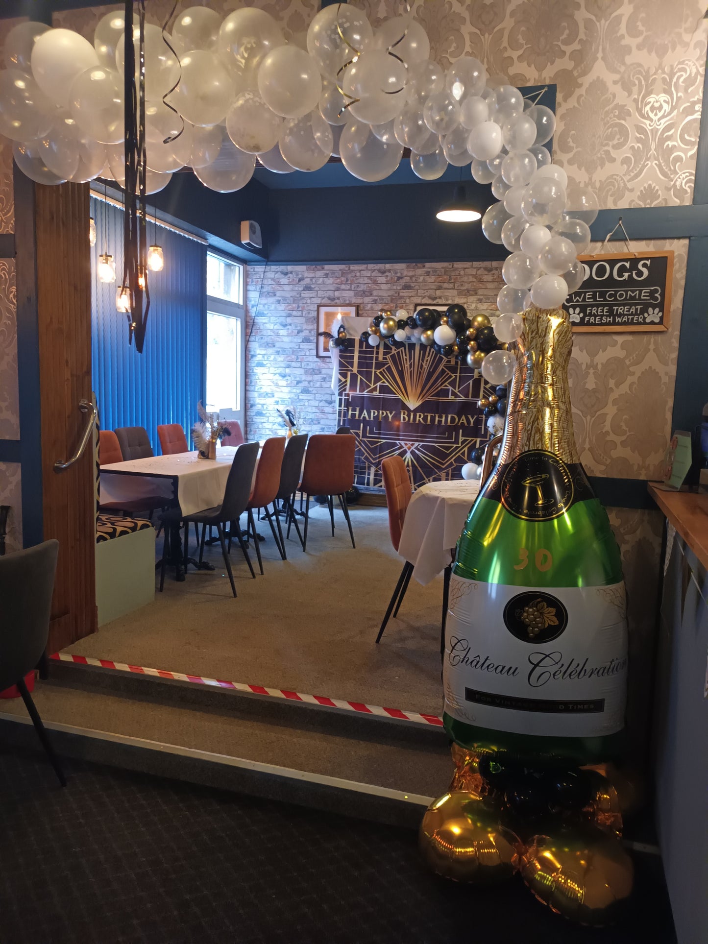 Champagne Bottle Balloon with balloon Garland - Two sizes available