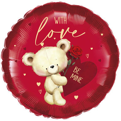 Valentines Mini Stack  18" message Foil On A mini Balloon Stack