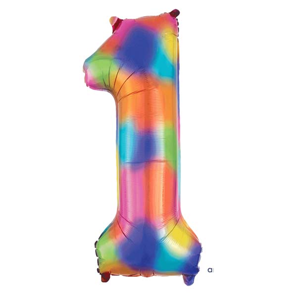 Any Single bubble balloon with one 34" number air filled on a balloon base