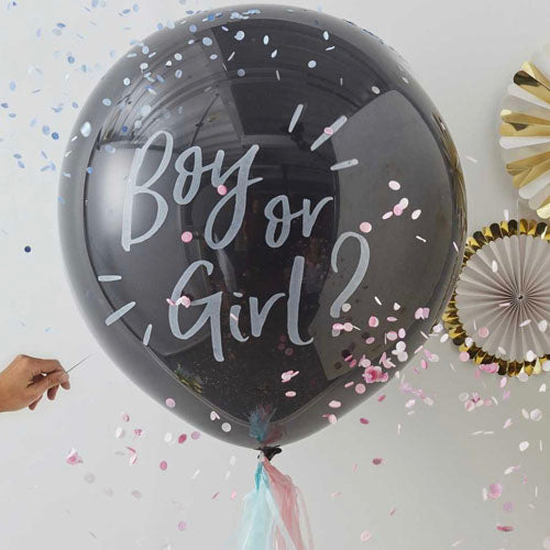 3ft Single Latex Gender Reveal Balloon - Helium Filled