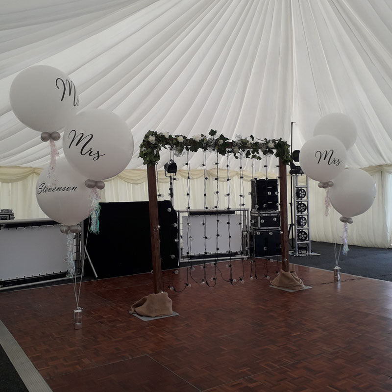 3ft Round Wedding Latex Balloons - Set of 3 Helium Filled