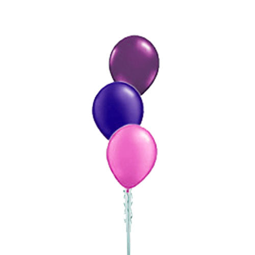Three Latex Helium Balloons Bouquet