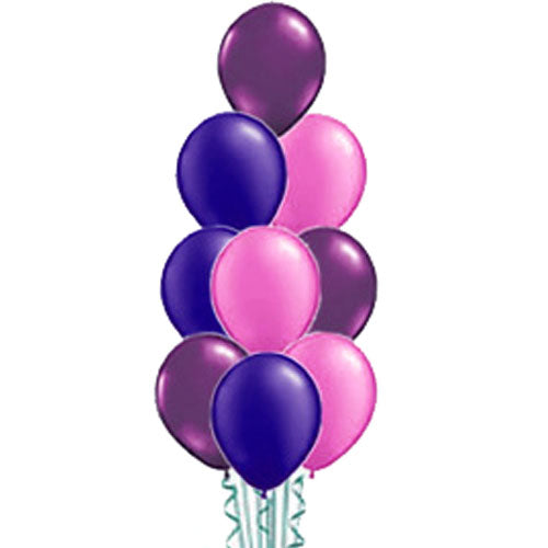 Nine Latex Helium Balloons Bouquet ideal for any occasion