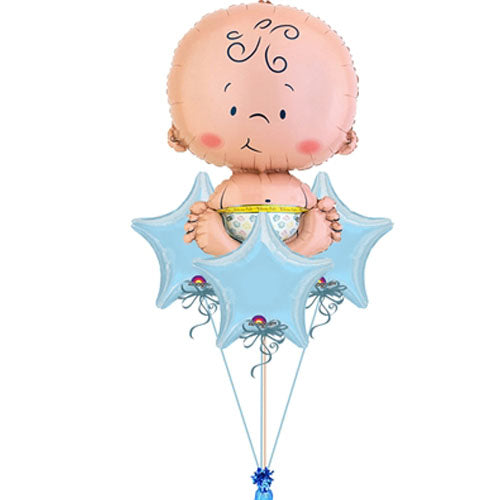 24" Baby Foil & Latex Balloon Bouquet (various Options)