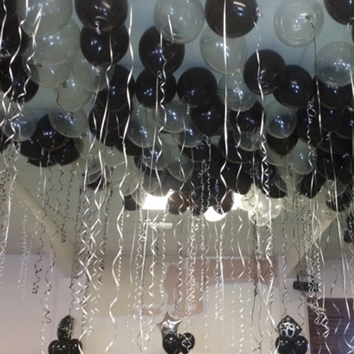 Latex Helium Filled Ceiling Balloons with ribbon (30, 60, 90,120) Only Last a Day