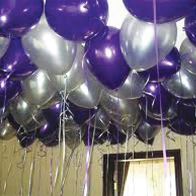 Latex Helium Filled Ceiling Balloons with ribbon (30, 60, 90,120) Only Last a Day