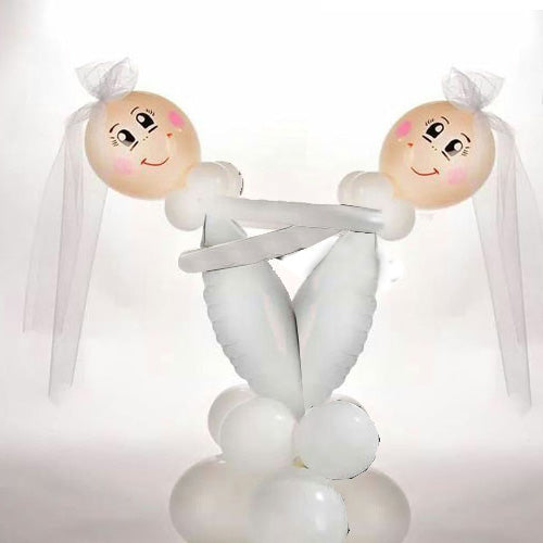 Dancing Wedding Balloon Characters 2ft high - Great Gift Idea