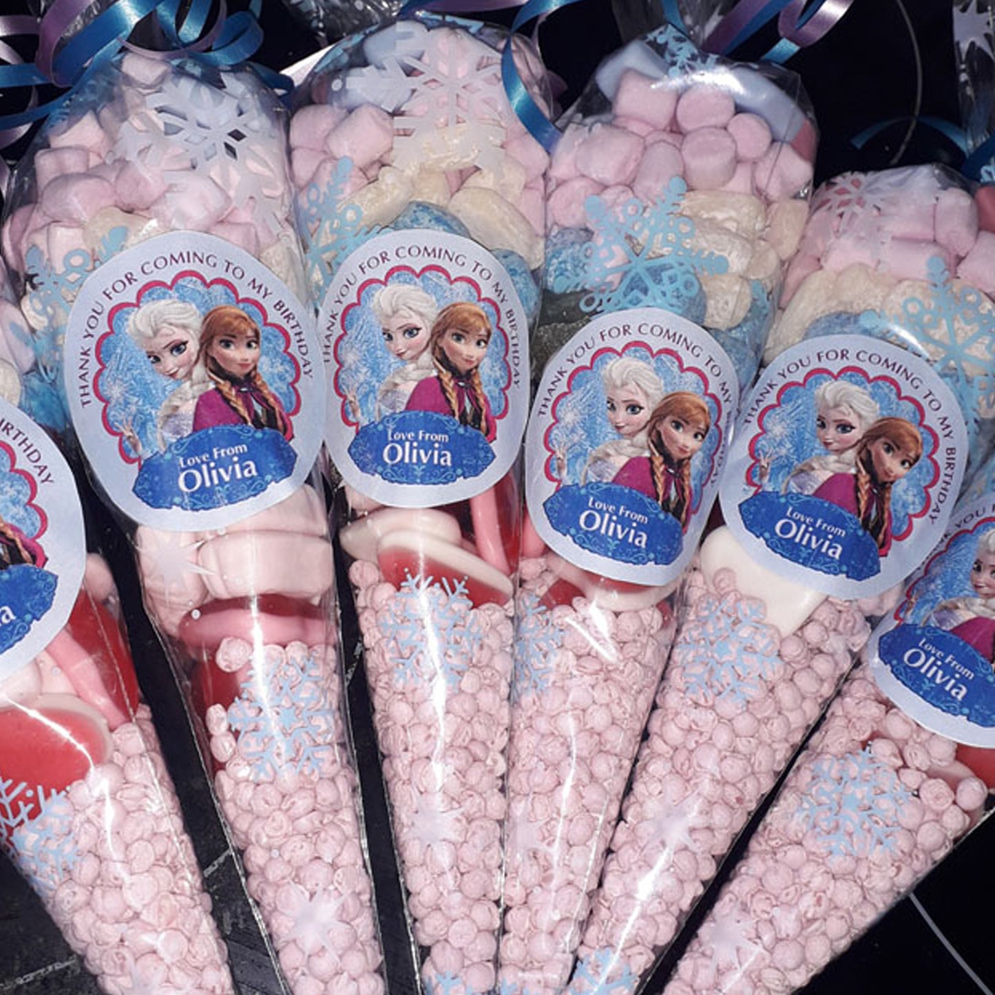 Personalised Party Sweet Cones X6 (price shown 6 bags)