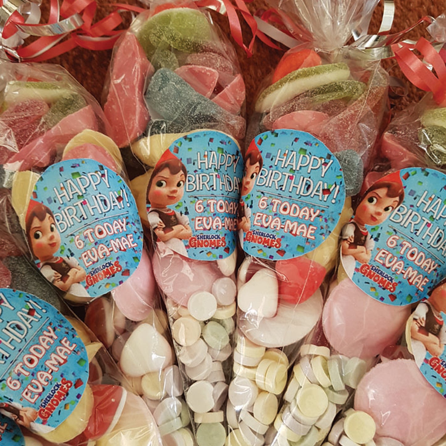 Personalised Party Sweet Cones X6 (price shown 6 bags)