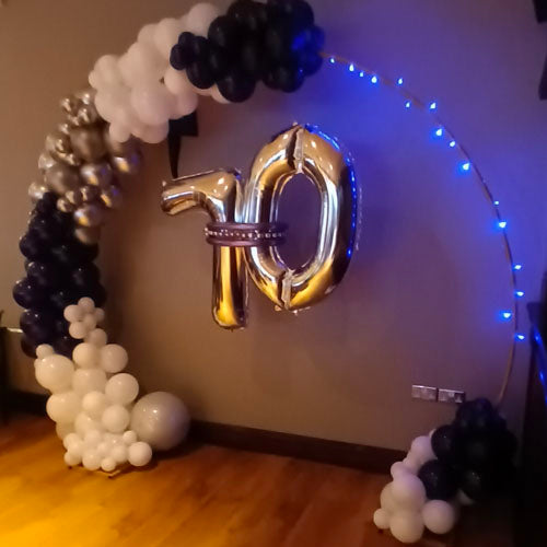Half Hoop with Organic Balloon Garland - Various Options