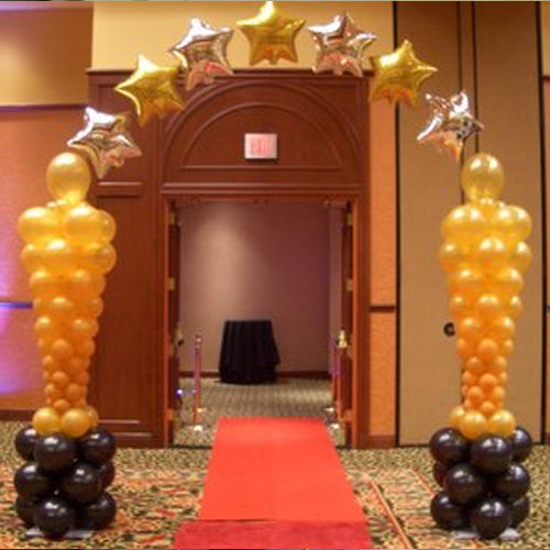 Hollywood, Prom or Awards Balloon Arch with columns