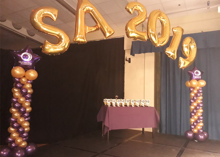 Letter or Number Balloon Arch with Two Columns - Ideal For any occasion