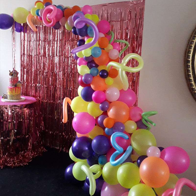 Organic Demi Balloon Arch On A Frame