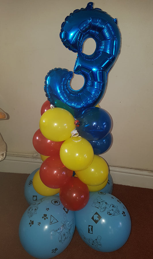 16" Numbers Or Letter On A balloon Stack
