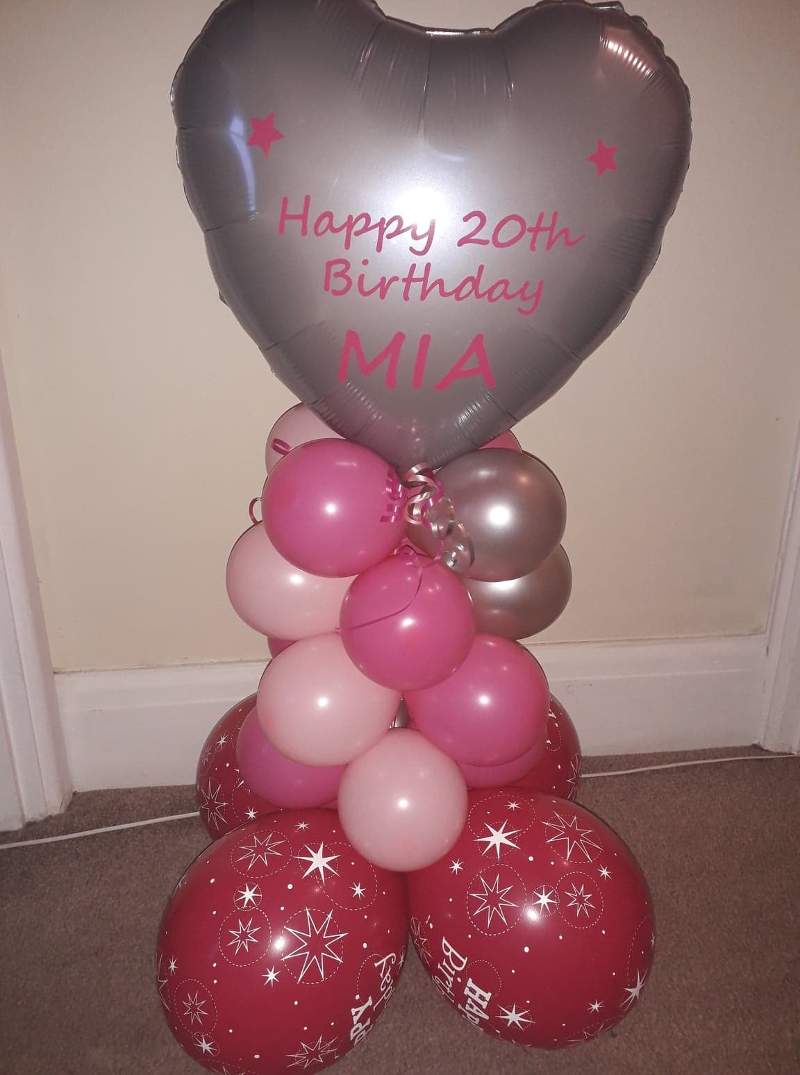 Personalised 18" Plain Foil On A Balloon Stack.