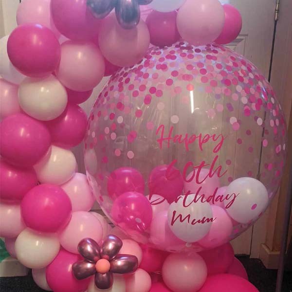 Personalised Beautiful Balloon Hug design ideal for any occasion & lasts days