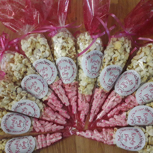 Personalised Party Popcorn Cones X6 (price shown 6 bags)