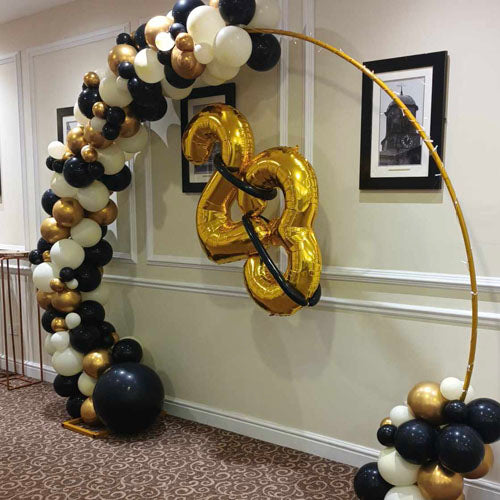 Half Hoop with Organic Balloon Garland - Various Options