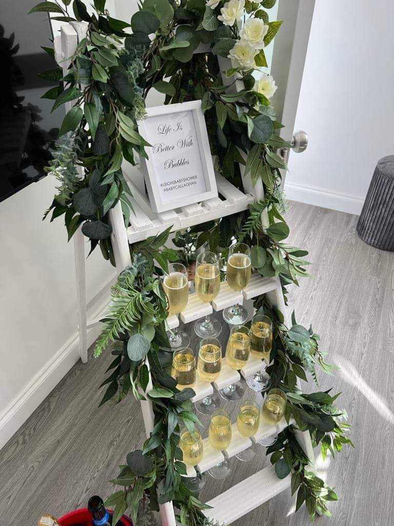 Hire Of Prosecco Ladder (includes glass champagne flutes & garland)