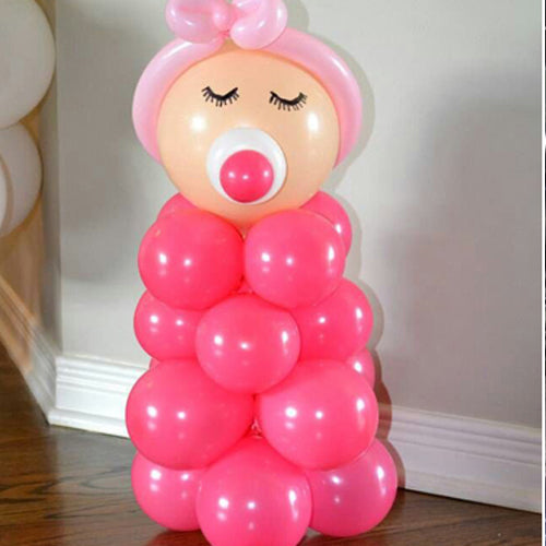 Sleeping Balloon Baby In A Snug balloon stack (Various Options)
