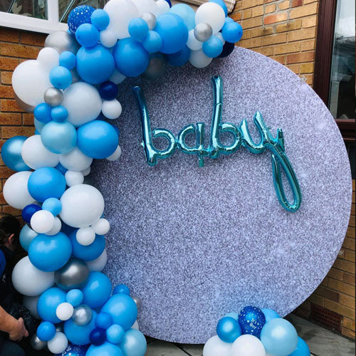 6ft Backdrop With Balloon Garland & phrase balloon