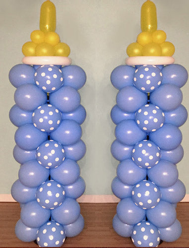 Baby Bottle & Rattle Latex Balloon Arch