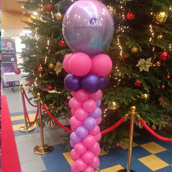 Any 3ft Round Balloon on a small latex balloon column