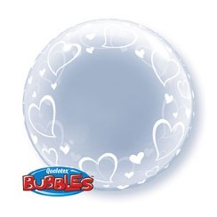 Feather Deco Bubble Balloon  Personalised one side - Ideal for any occasion (various Options)