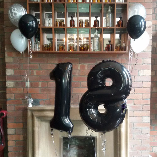 Helium Filled 34“ Numbers Supplied With Ribbon & Weight (various options)
