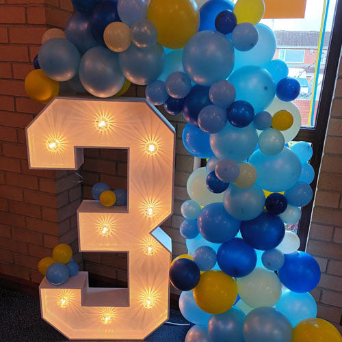 4ft Single Light Up Number - Options available