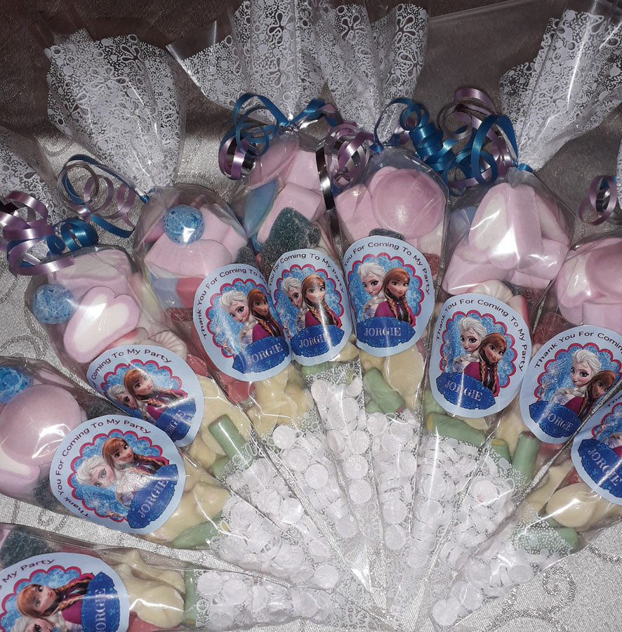 Personalised Party Sweet Cones X6 (price shown 6 bags)
