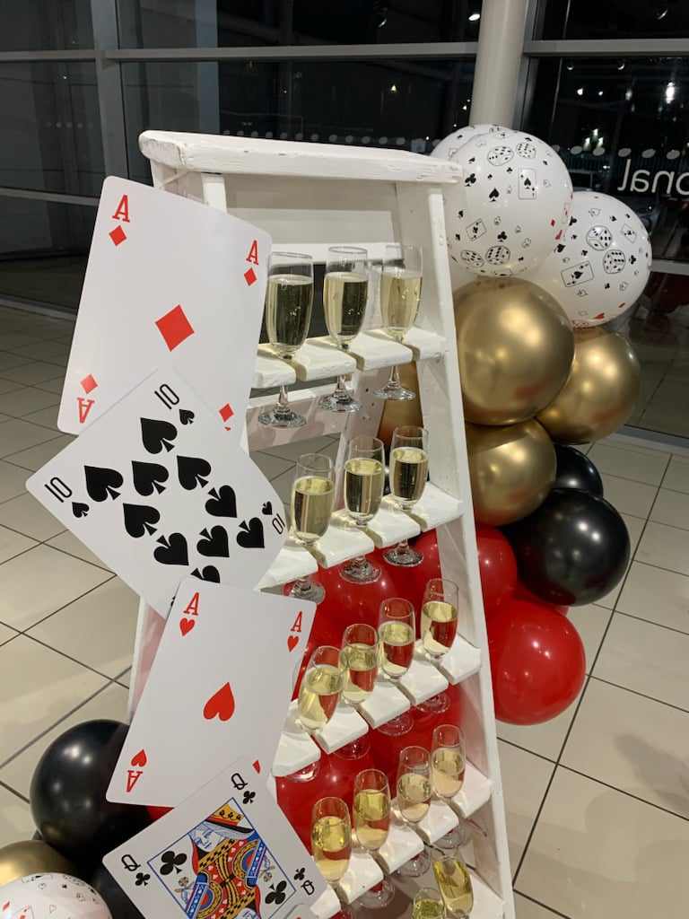 Hire Of Prosecco Ladder (includes glass champagne flutes & garland)