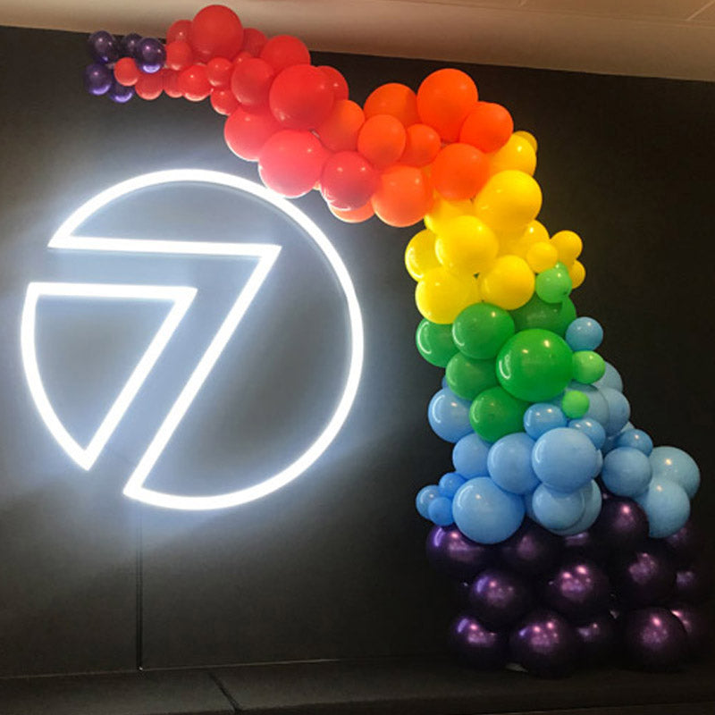 Organic Demi Balloon Arch On A Frame