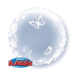 Feather Deco Bubble Balloon  Personalised one side - Ideal for any occasion (various Options)