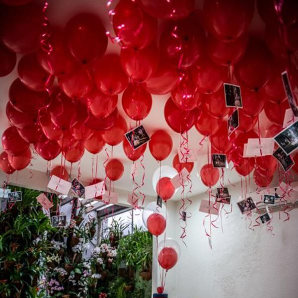 Latex Helium Filled Ceiling Balloons with ribbon (30, 60, 90,120) Only Last a Day