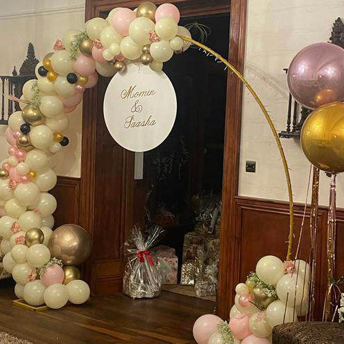 Half Hoop with Organic Balloon Garland - Various Options