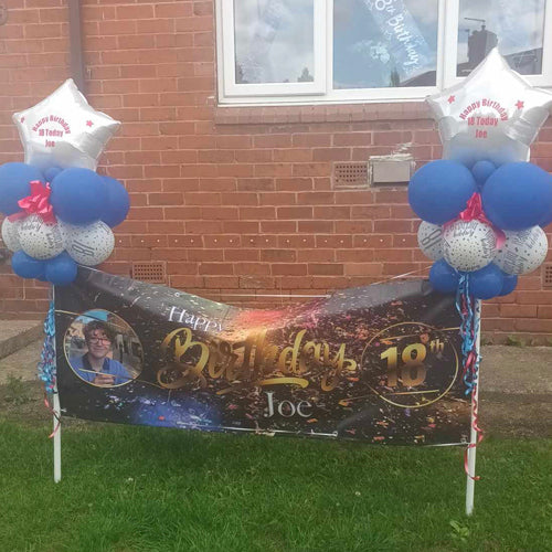 18" Top Balloon Yard Art - Great for outdoor events - Just stick in the garden