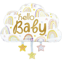 5ft Baby Cloud Balloon On a stand
