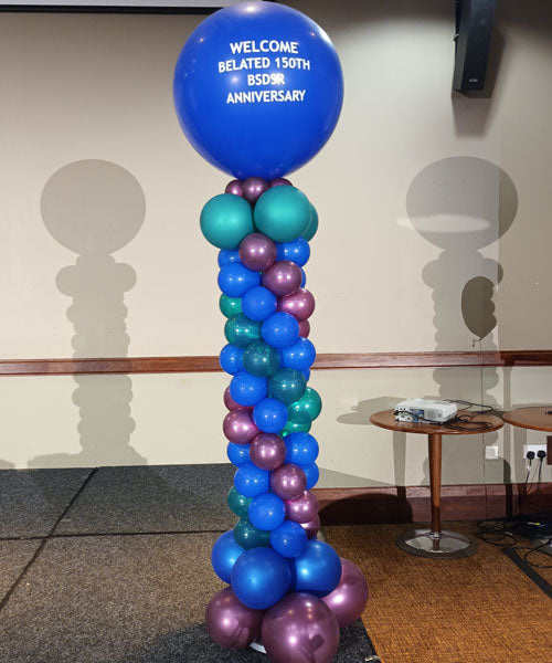 Any 3ft Round Balloon on a latex balloon column