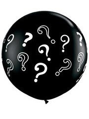 Gender Reveal Balloon Question Mark with 3ft balloon inside