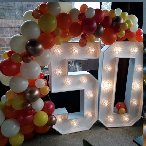 Two Large 4ft Light Up Numbers