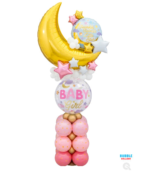 5ft Moon Baby Balloon Column