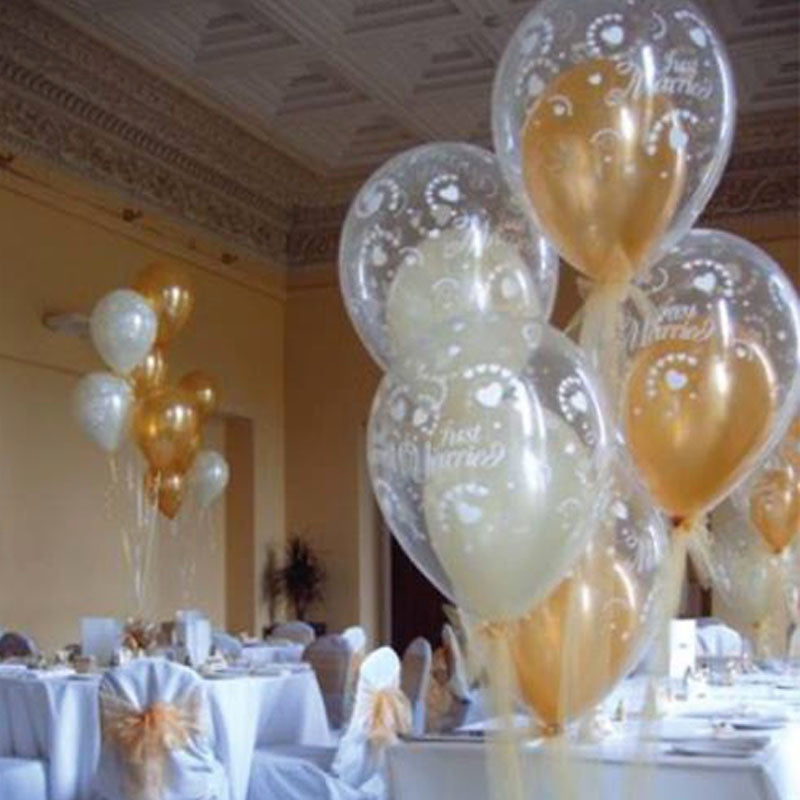 Set of Five 16" Double Latex Helium Balloon Bouquet