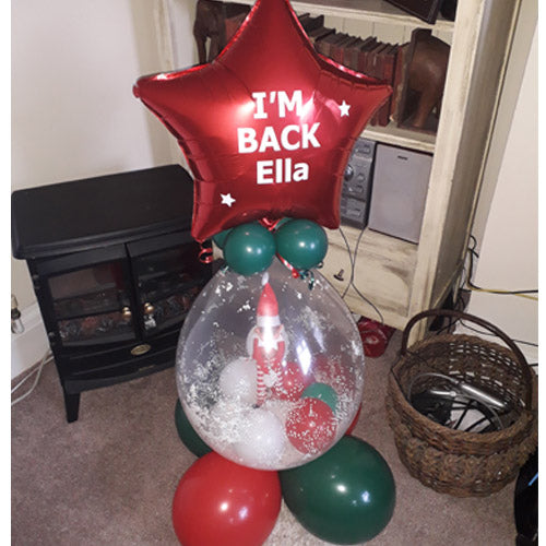 Naughty Elf In Stuffed Pop Me Balloon - Best Seller Order before 1st Dec