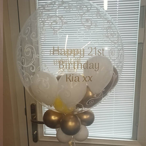 Gift Air Balloon With Deco Bubble