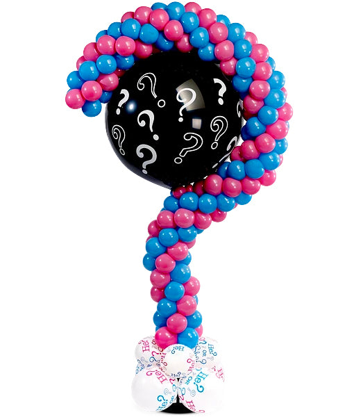 Gender Reveal Balloon Question Mark with 3ft balloon inside