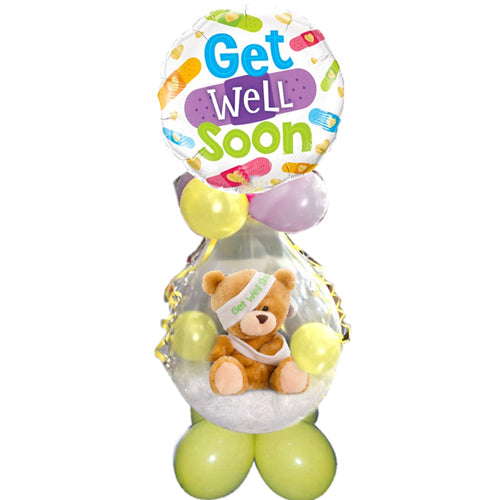 Get Well Stuffed Balloon & Teddy