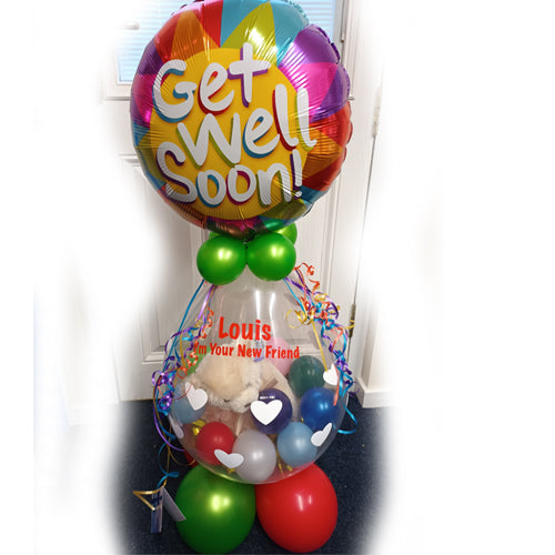 Get Well Stuffed Balloon & Teddy